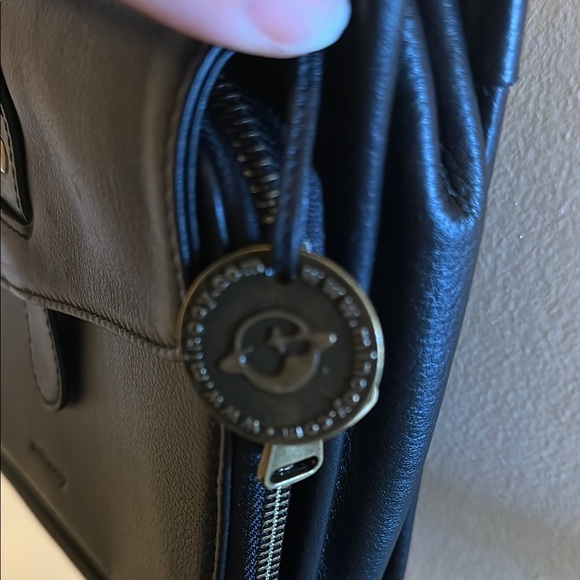 Black Leather Crossbody Bag - Picture 2 of 6